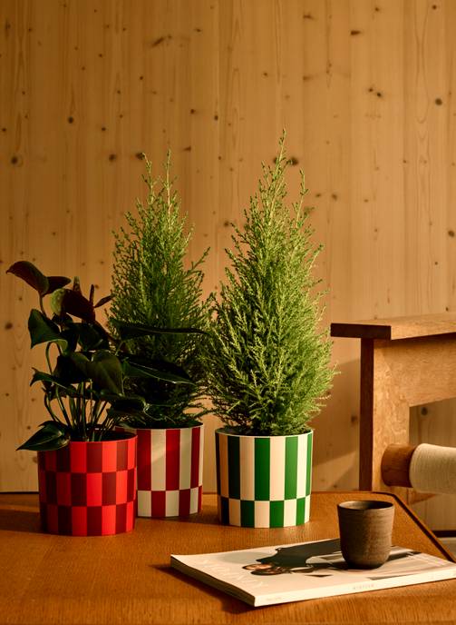 xmas blocks & stripes 15cm mistletoe green